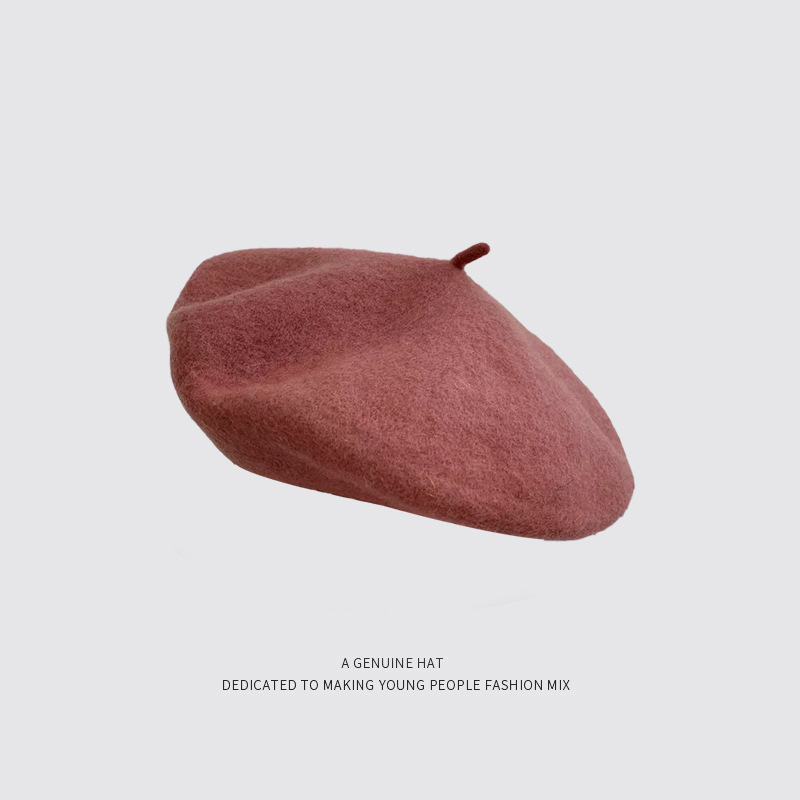 77g Weight Beret Hat Hats Type Daily Occasion Solid Color Pattern Winter Season Women'S Gender Sewing Design Simple Style Style Eaveless Rim Women'S Simple Style Solid Color Sewing Eaveless Beret Hat 11