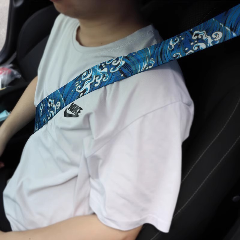 Car modification belt and wind carp seat safety belt 4.8cm wide color modification belt woven