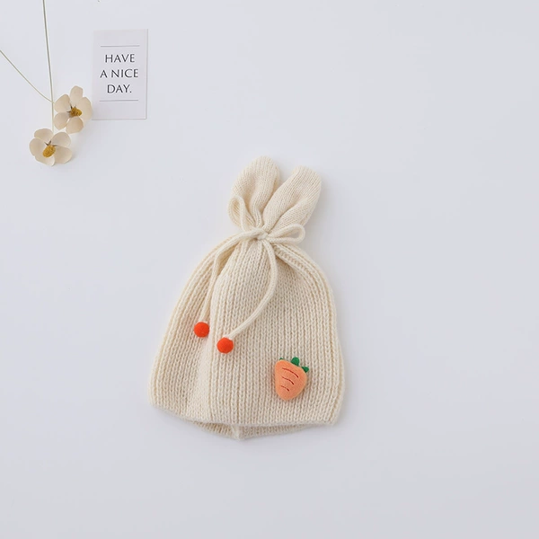 Radish tie rabbit ears hats beige