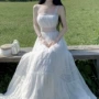 镂空蕾丝拼接吊带连衣裙