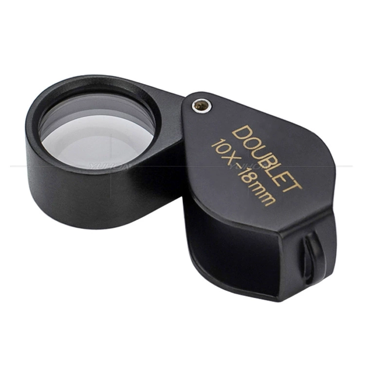 Нефритовая идентификационная лупа 10x18 мм Ручная Складная Бриллиантовая Талия антикварные украшения в 10 раз портативный металл