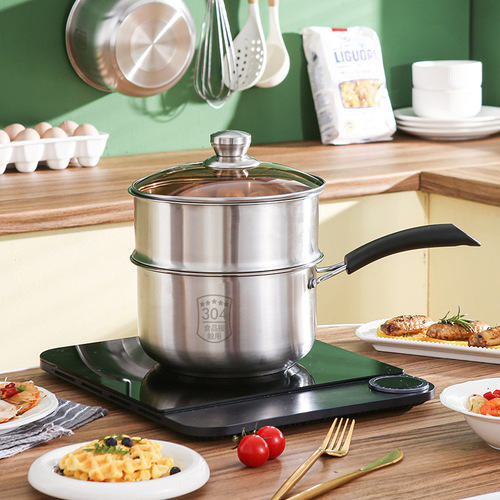 [Automatic distribution exclusive] Milk pot soup pot thickened noodle cooking small milk pot uncoated pot non-stick hot milk pot induction cooker