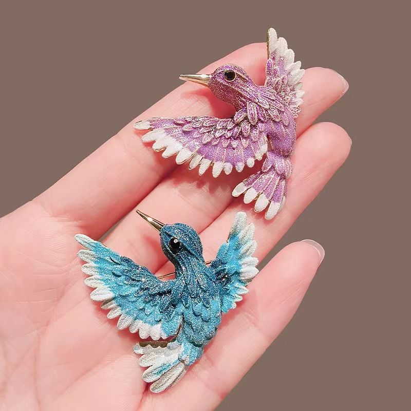 Guofeng Bird High-end Brooch Women's Retro Pin Elegant Coat Suit Corsage Fashion Design Creative Accessories