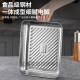 [Daifa All Platforms] Stainless Steel Dumpling Plate with Lid Rice Plate Rectangular Tray Barbecue Plate with Vegetable Plate