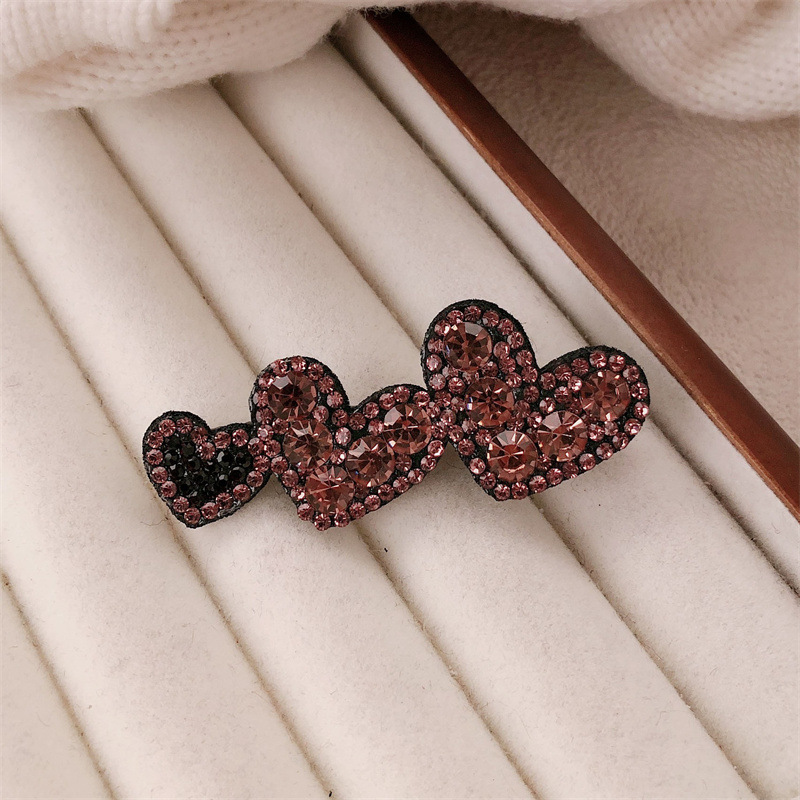 Diámetro completo amor clip de cabello de cabeza de mujer clip de cabello de borde de moda de alta gama clip de frangeo lateral clip de cabello al por mayor