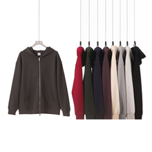 420G重磅大毛圈连帽双拉头拉链卫衣男美式复古潮牌开衫外套卫裤秋