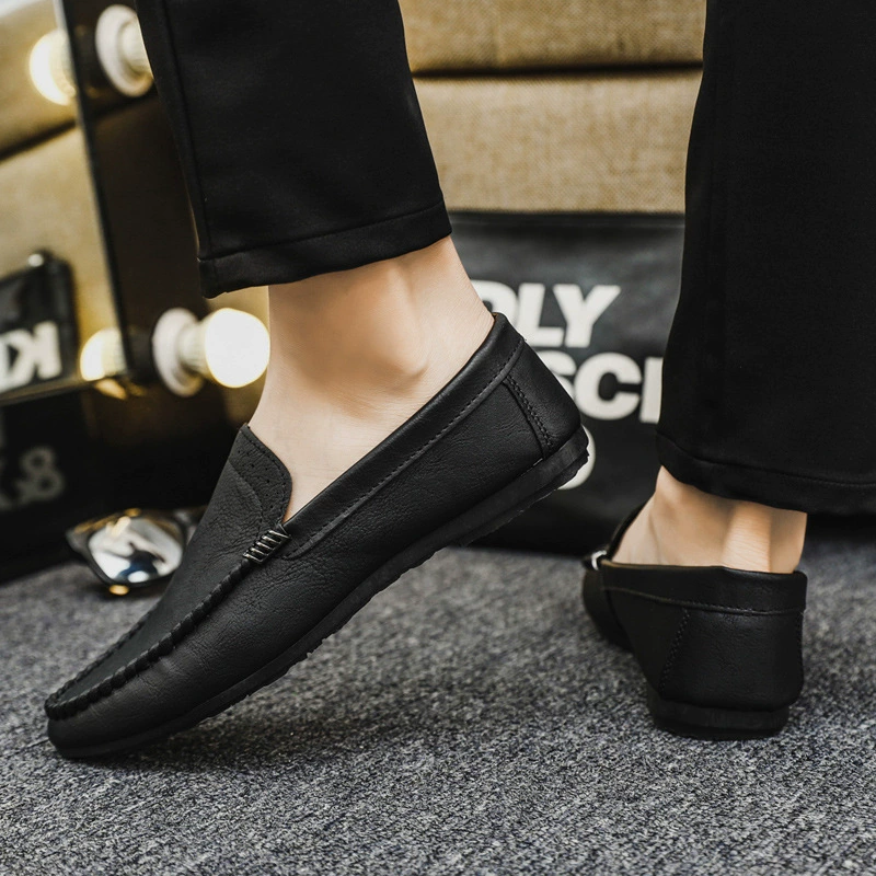 Дышащий дух Мужская Повседневная Популярная в Интернете мужская деловая Мужская обувь из мягкой кожи кожаный Топ простой стиль лефу обувь мода