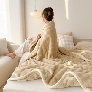 Winter Blanket Air-conditioning Quilt Thin Quilt Thickened Blanket Office Blanket Nap Blanket Student Winter Blanket Bed Sheet