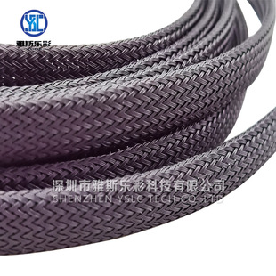 Factory direct PET high flame retardant braided mesh tube nylon braided sleeve snakeskin mesh telescopic sleeve