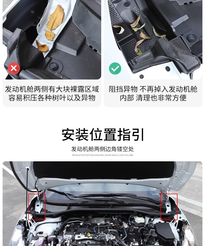 Engine Filter Mesh Cover for Toyota Frontlander/Harrier 2022-2024