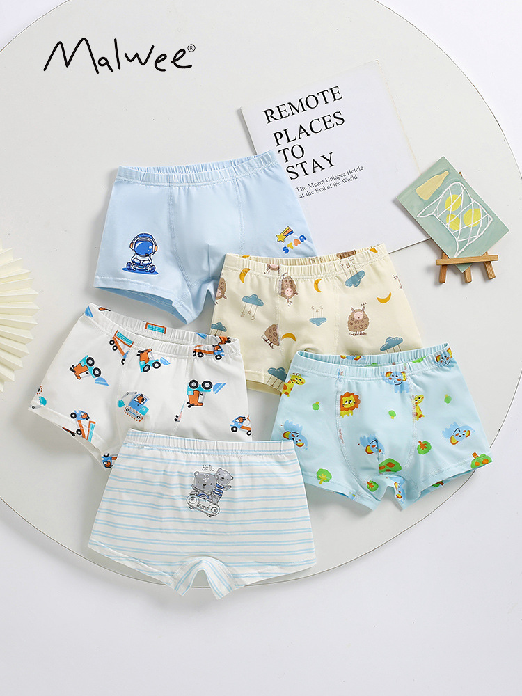 Transfronterizo malwee ropa interior para niños nuevos tipos de seguridad europea y americana clase A niños de 110 a 170cm cinco paquetes