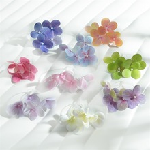 J 手感仿真花四叶草花头胶片蝴蝶兰假花发簪配花头绣球假花头饰配