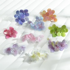 手触りのシミュレーションの花四葉草の花の頭のフィルムの胡蝶蘭の偽の花のかんざしと花の頭のアジサイの偽の花の頭飾りの部品