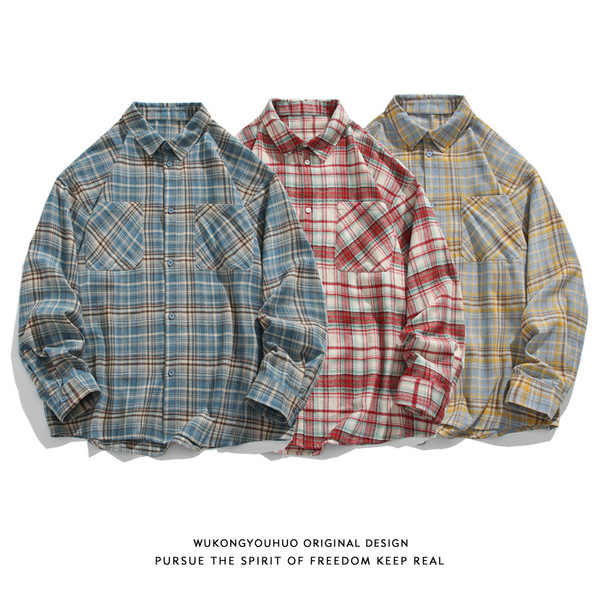 Spring autumn retro trend shirt for men and women