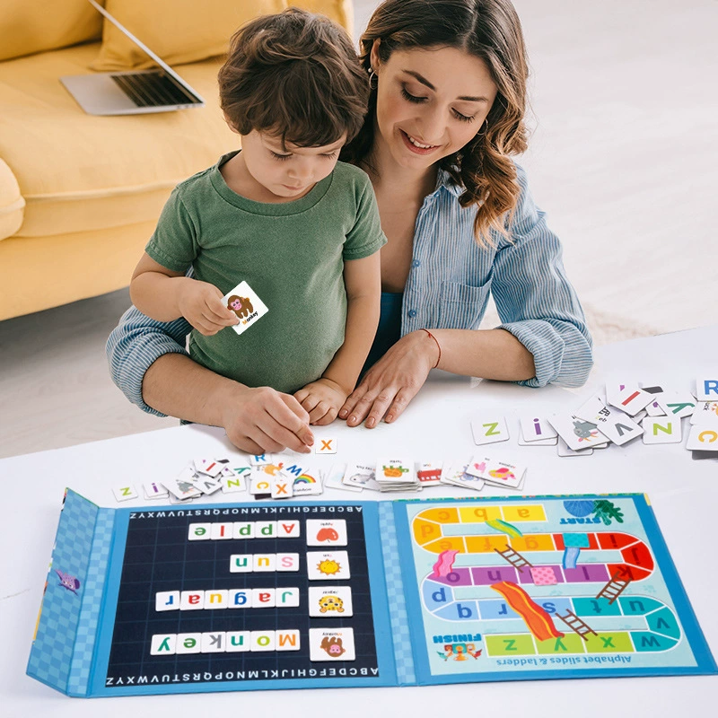 Foldable magnetic learning book, alphabet & numbers, portable, 27×26 cm, ages 3–6