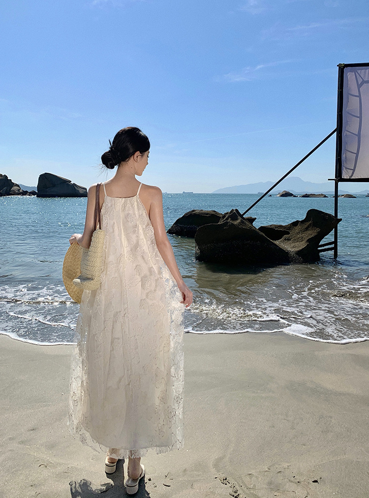 F6133 890K ÁO HAI DÂY NỮ SHETDT HAI DÂY HỞ VAI THỜI TRANG NỮ ĐỒ ĐI BIỂN VÁY MAXI G03 SẢN PHẨM MỚI