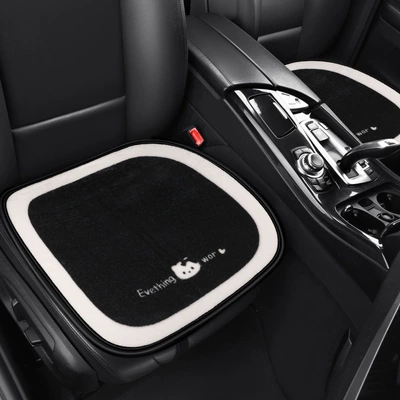 Plush Dark Kitten Car Seat cushion, seat cover
