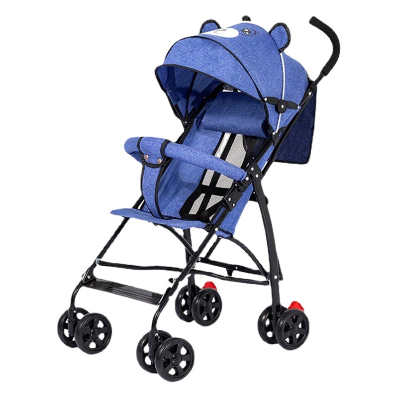 Venta al por mayor de dibujos animados bebé cochecito bebé paraguas coche ligero plegable amortiguador freno niño BB bebé caminando gadget