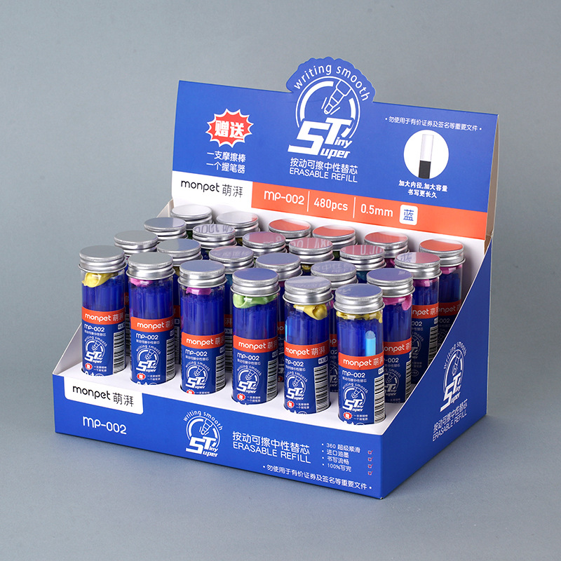 Press the erasable refill barrel thermal neutral friction easy to erase the refill st valve pen head crystal blue carbon black 20 Pack