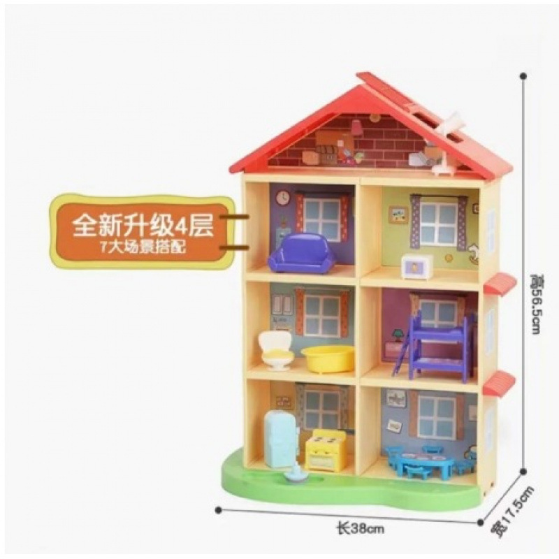 子供用子豚、4人家族、キャラクターフルセット、ままごとおもちゃセット、人形|undefined