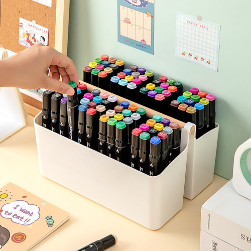 Student desktop storage box portable marker pen stationery storage box remote control skin care product desk organization box