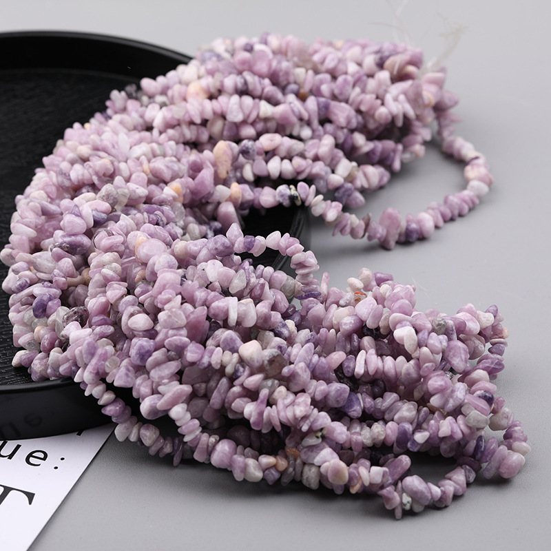 라일락 자갈 긴 끈, 자갈 5-7mm, 길이 약 85cm