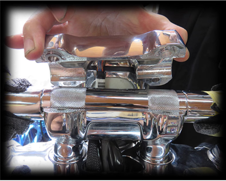 Suitable for Harley Modified Stem Clamp 130mm 1 to 1.25inch Clamp to Expand the Stem Clamp Universal