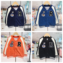 韩版童装一件代发秋款中大童男童插肩袖棒球服外套立领JW00009