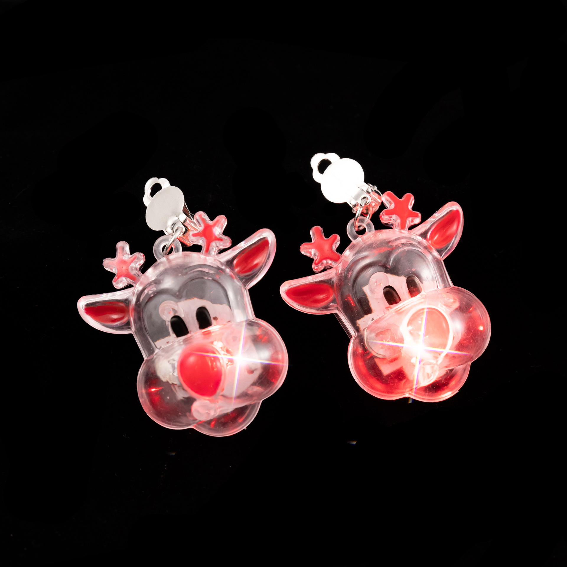 18g Weight Drop Earrings Classification 1 Pair Quantity Festival Occasion Plastic Material Christmas Festival Christmas Tree, Santa Claus Pattern Women'S Gender Fashion Style Fashion Christmas Tree Santa Claus Plastic Women's Drop Earrings 1 Pair 24