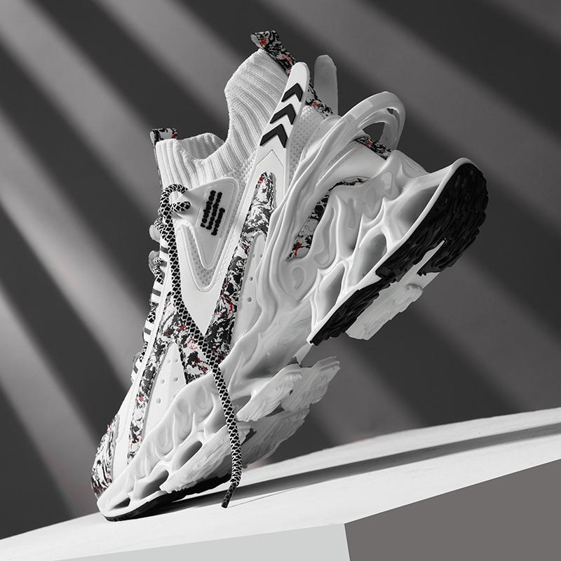 国风大码男鞋2024新款刀锋战士跑步网鞋运动休闲增高小白老爹潮鞋