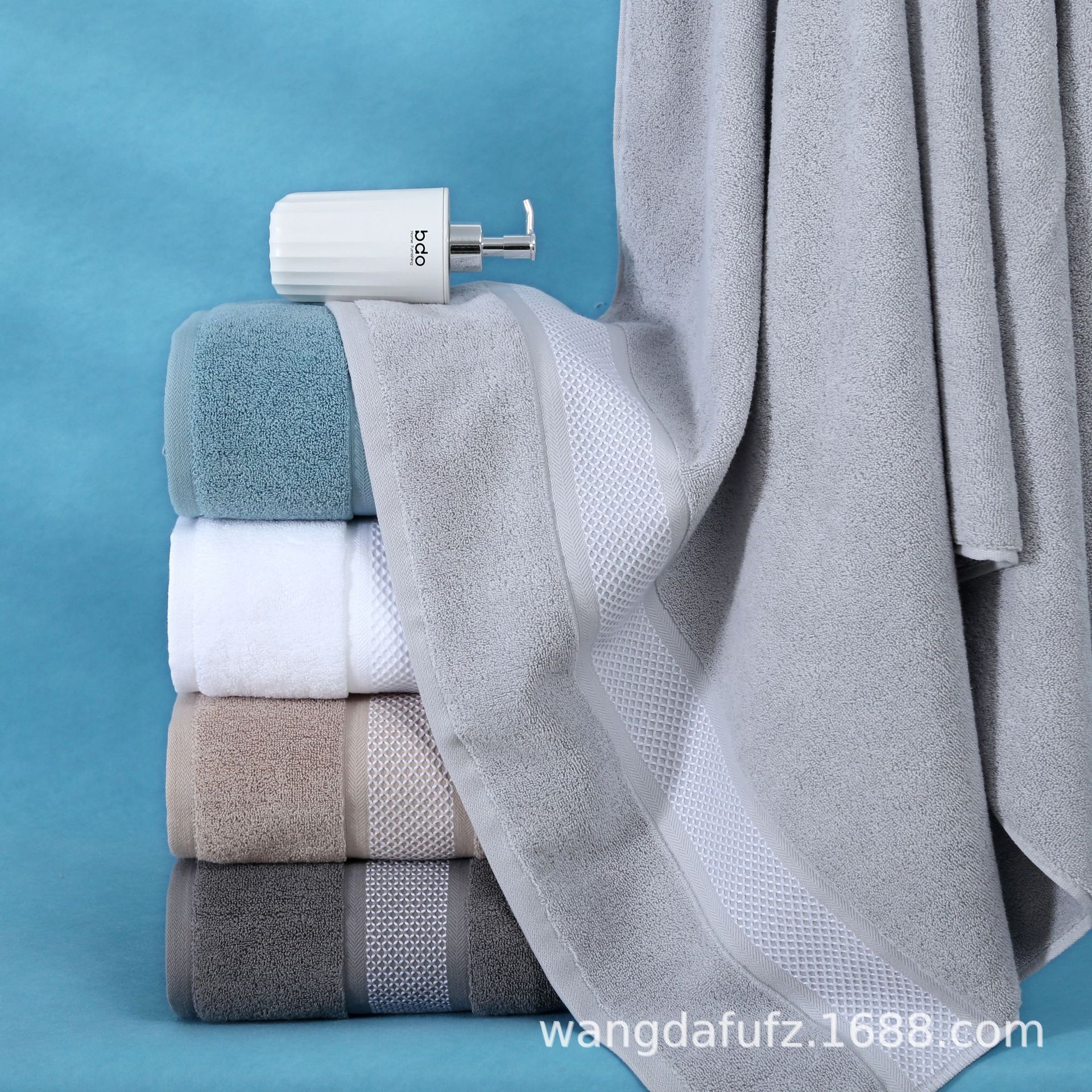 (2개) FIVE STAR HOTEL CLASS A XINJIANG COTTON BATH TOWEL 목화 흡수 빠른 건조 두꺼운 남성과 여성 호텔 대형 랩 타월 자수 LOG