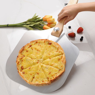 Cross-border hot selling folding aluminum pizza shovel combination Pizza machete wooden handle aluminum pizza shovel baking shovel pizza transfer
