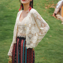 民族风复古波西米亚风外搭女士短外套防晒开衫配吊带连衣裙子上衣