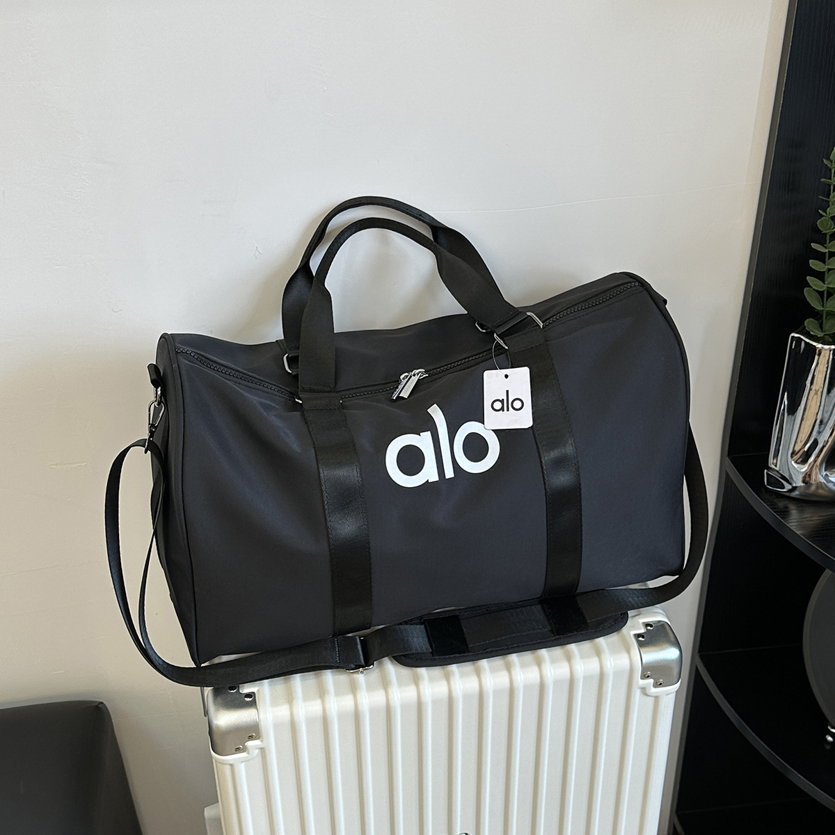 Alo yoga bolsas de entrenamiento para hombres bolsas de entrenamiento portátiles bolsas deportivas almacenamiento de zapatos independientes de gran capacidad viajes de negocios