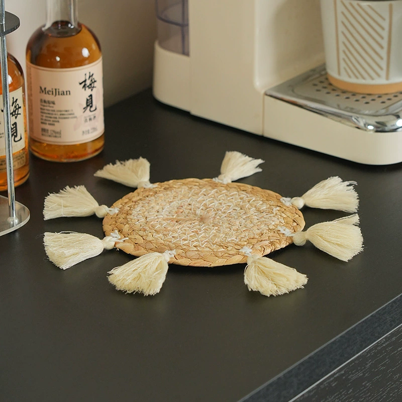 Японский стиль бахромы салфетки чистая ручная вода тыква для тканого стола для украшения стола подставки для домашней посуды