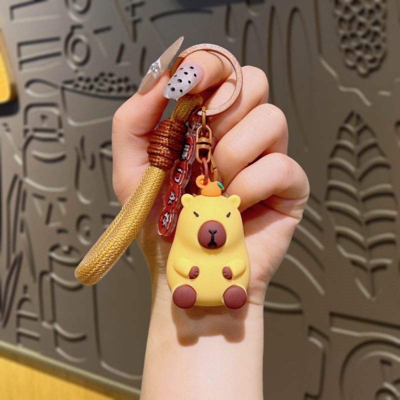 新しいカピバラシリーズ人形キーホルダーペンダントクリエイティブカピバラキーチェーンカップルバッグペンダント卸売|undefined