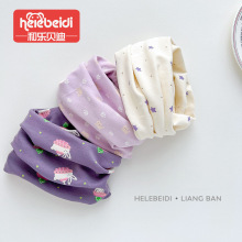 无骨纯棉宝宝围脖秋冬防风保暖婴儿百搭卡通儿童围巾脖套卡通印花