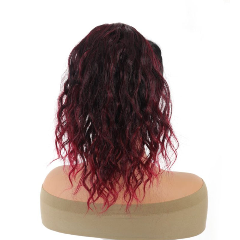 European And American Style Synthetic Hairpiece For Women Short Drawstring Ponytail Wool Curl Hair Extension Wholesale_voghion.com