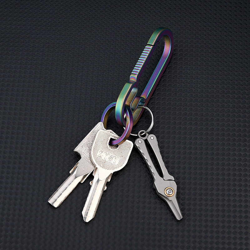 55MM Titan Legierung MINI Schere Schnalle Nase Haar EDC Werkzeug Snap Lock Schere Augenbraue Trimmen Werkzeug Outdoor Tragbare Schere – Detail 6