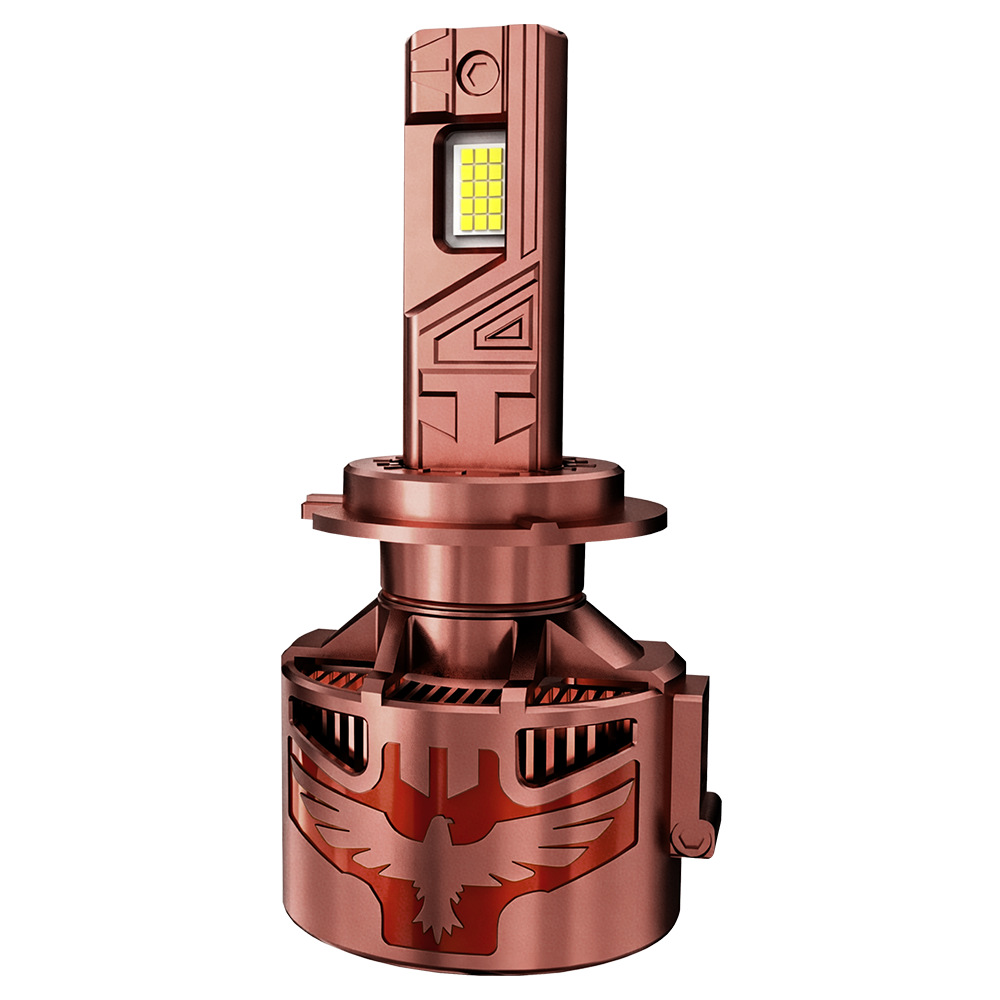 DGLS patentado brillante águila D45 tres tubos de cobre conductores de calor transfronterizos explosión polvo bronce LED faro brillante 430W