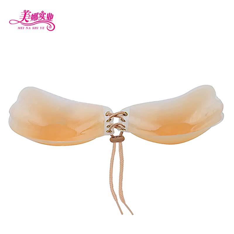廠家批發硅膠胸貼 拉拉女神隱形文胸羽翼拉繩硅膠隱形文胸貼乳貼
