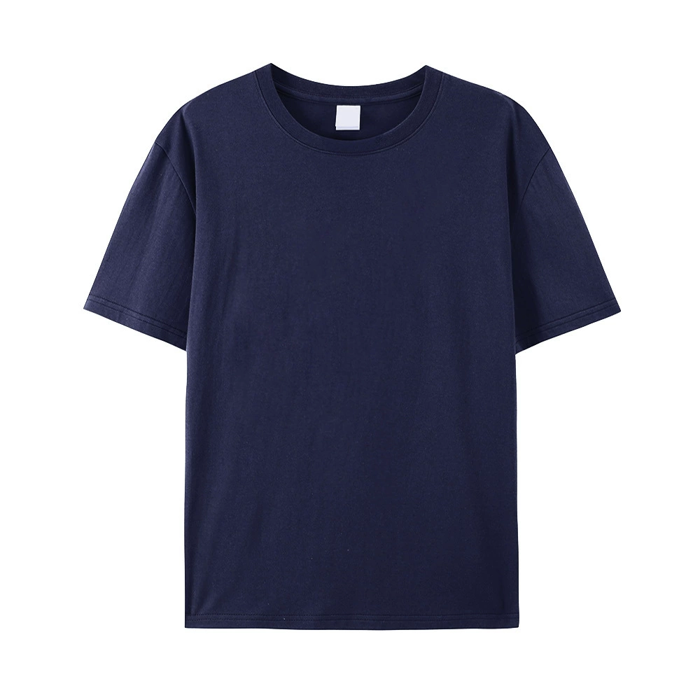 Children's cotton solid T-shirt for elementary school students, 100% cotton