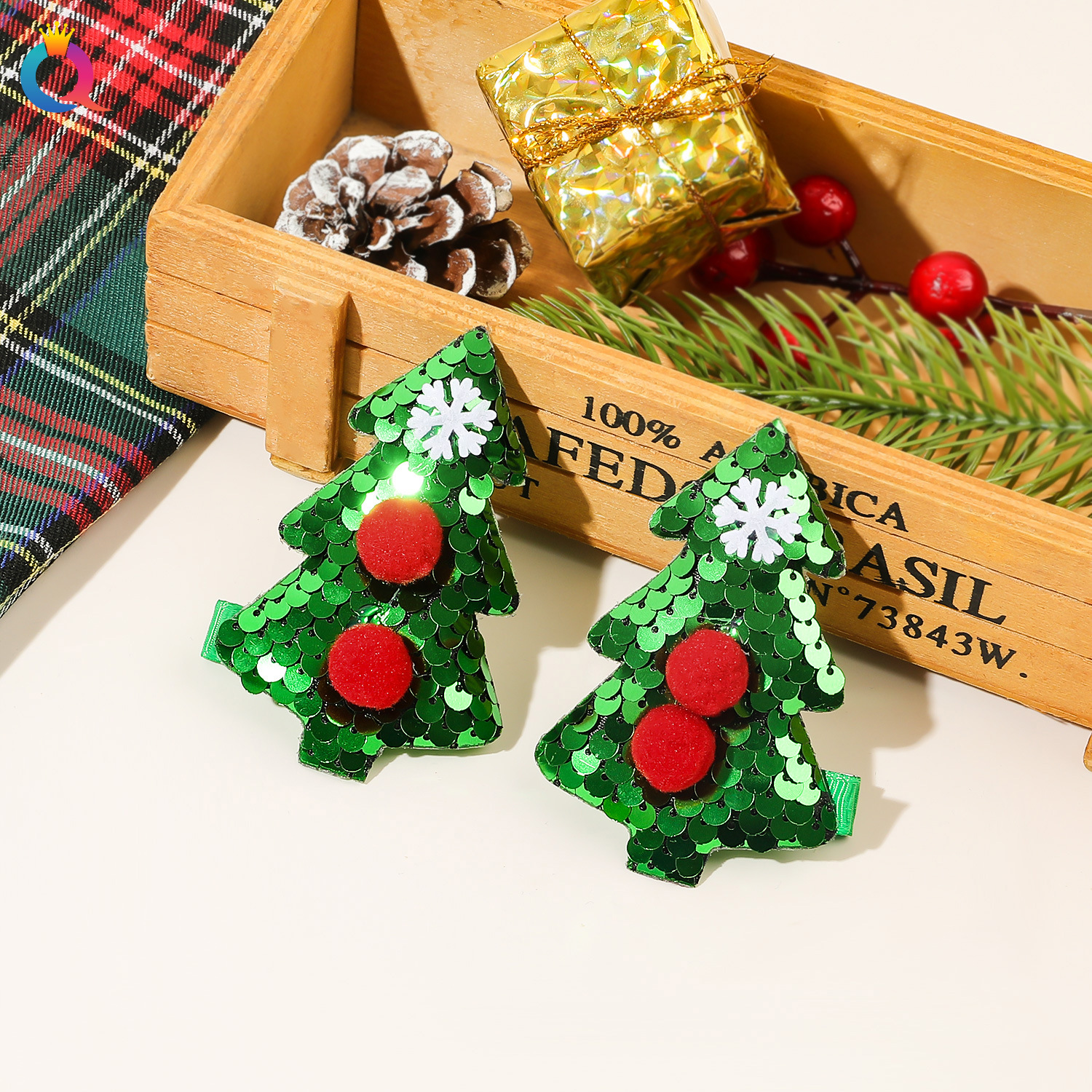 Cadeau de Noël Épingle à cheveux de Noël Déguisement de vacances Pince à bec de canard Pince à cheveux Pince à frange latérale Accessoires pour cheveux en gros_voghion.com