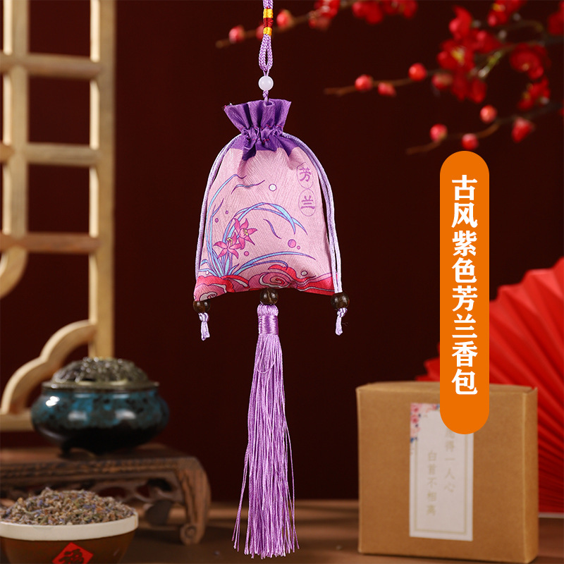 Dragon Boat Festival Bolsita repelente de mosquitos de ajenjo Bolsita vacía Colgante para niños Armario Bolsillo con cordón Bolsa de la suerte de joyería