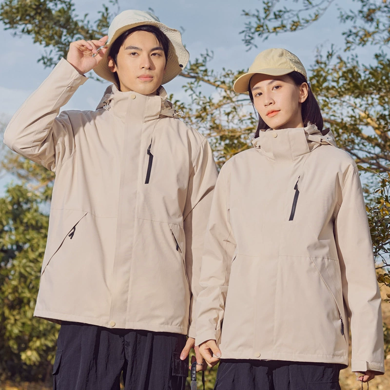 Уличная куртка для мужчин и женщин, куртка-трансформер 3-в-1 с отстегивающимся пуховым наполнителем, осенне-зимняя куртка фантомно-черного цвета для пар, одежда для альпинизма