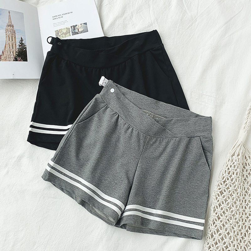 Maternity Low-Waist Shorts for Women, Summer Thin Style, Fashionable Loose Fit, Slimming Wide-Leg Home Casual Sports Hot Pants