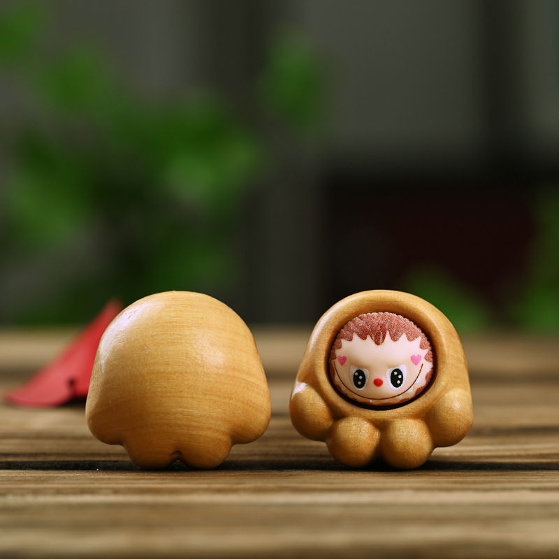 ゴールデンサンダルウッドカボチャラブブ文遊びブレスレットブレスレットファッションジュエリーアクセサリーホームオフィスデスクかわいい小さな装飾品|undefined