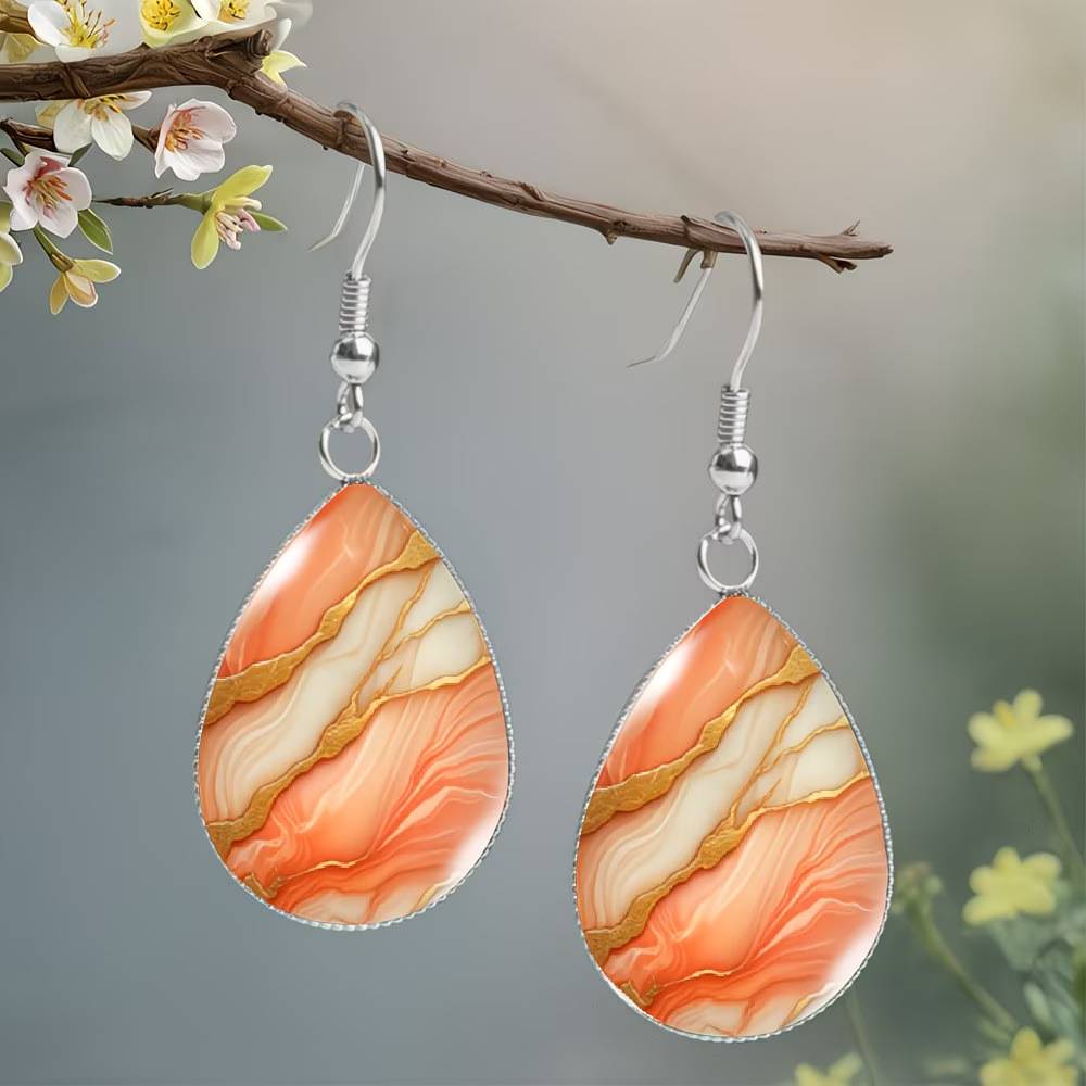 Sophisticated golden earrings