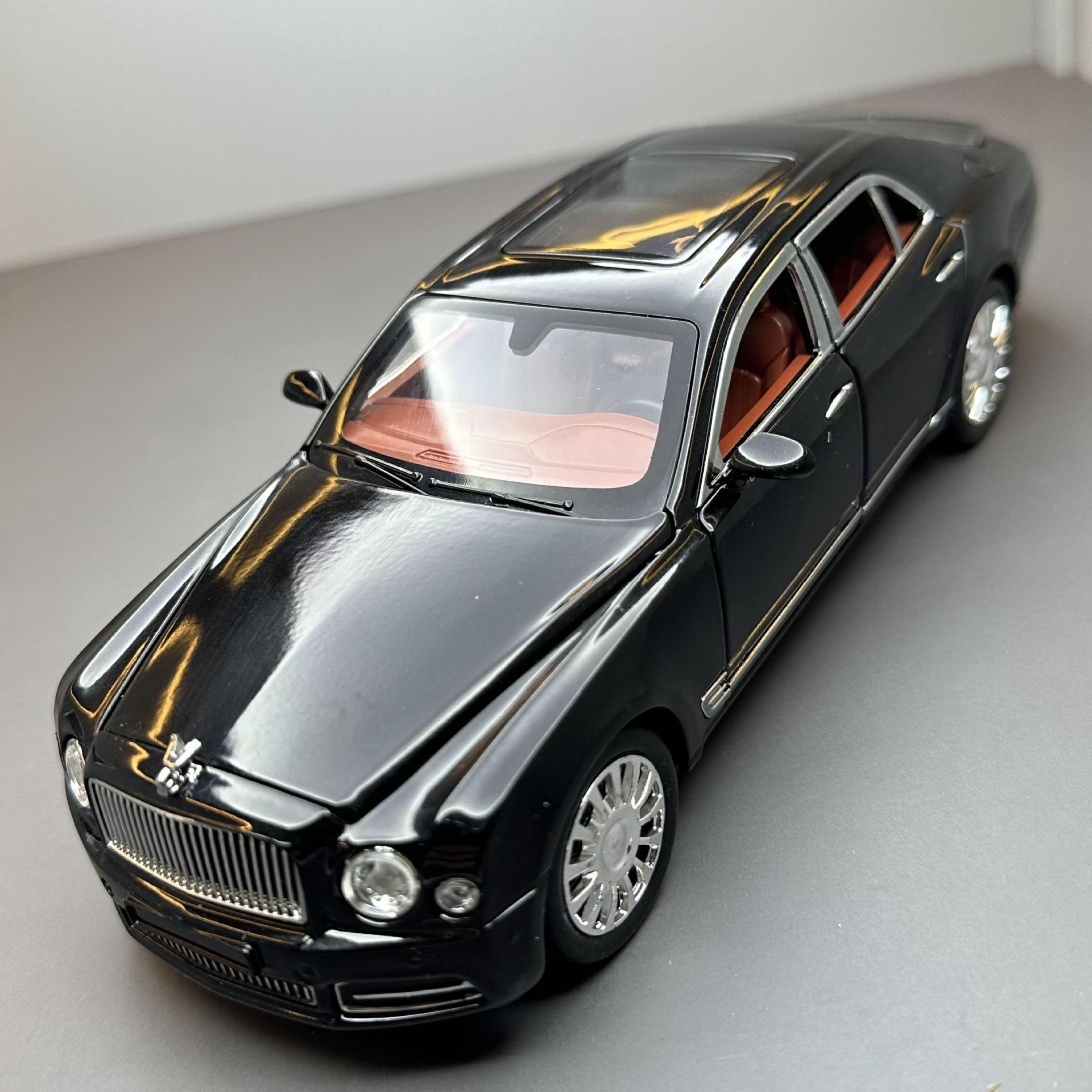 Modelo de coche de aleación 1:24 Bentley Mulsanne, coche de juguete con luz y efectos de sonido, modelo de adorno, venta al por mayor, dropshipping