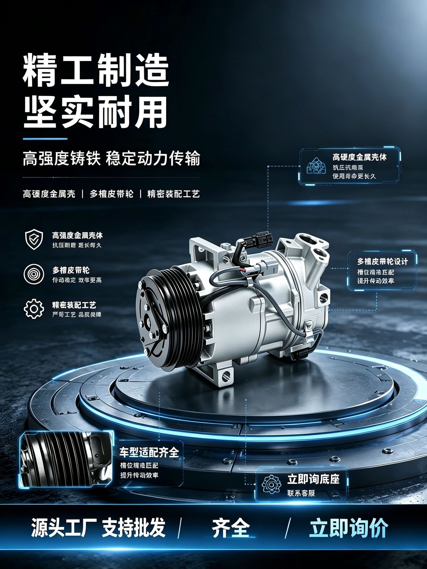 Factory direct sales car air conditioning compressor for Nissan Sylphy 2013-2019 models 1.6L 1.8L!